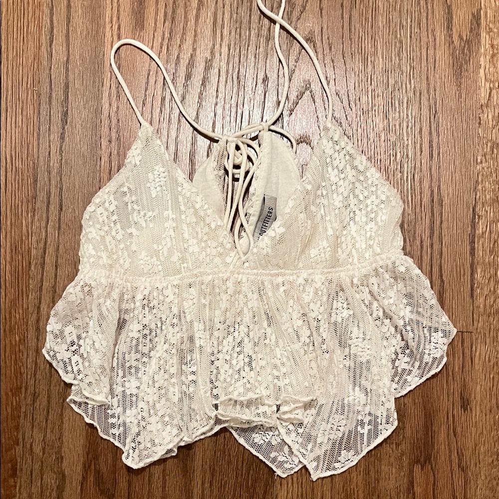 Urban Outfitters Lace Cami in Cream